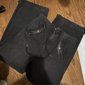 GRLFRND Alix Wide Leg Drawstring Cargo is Sold Out